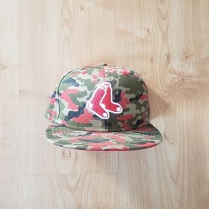 Genuine Merchandise Camo Red Sox Flat Brim Hat